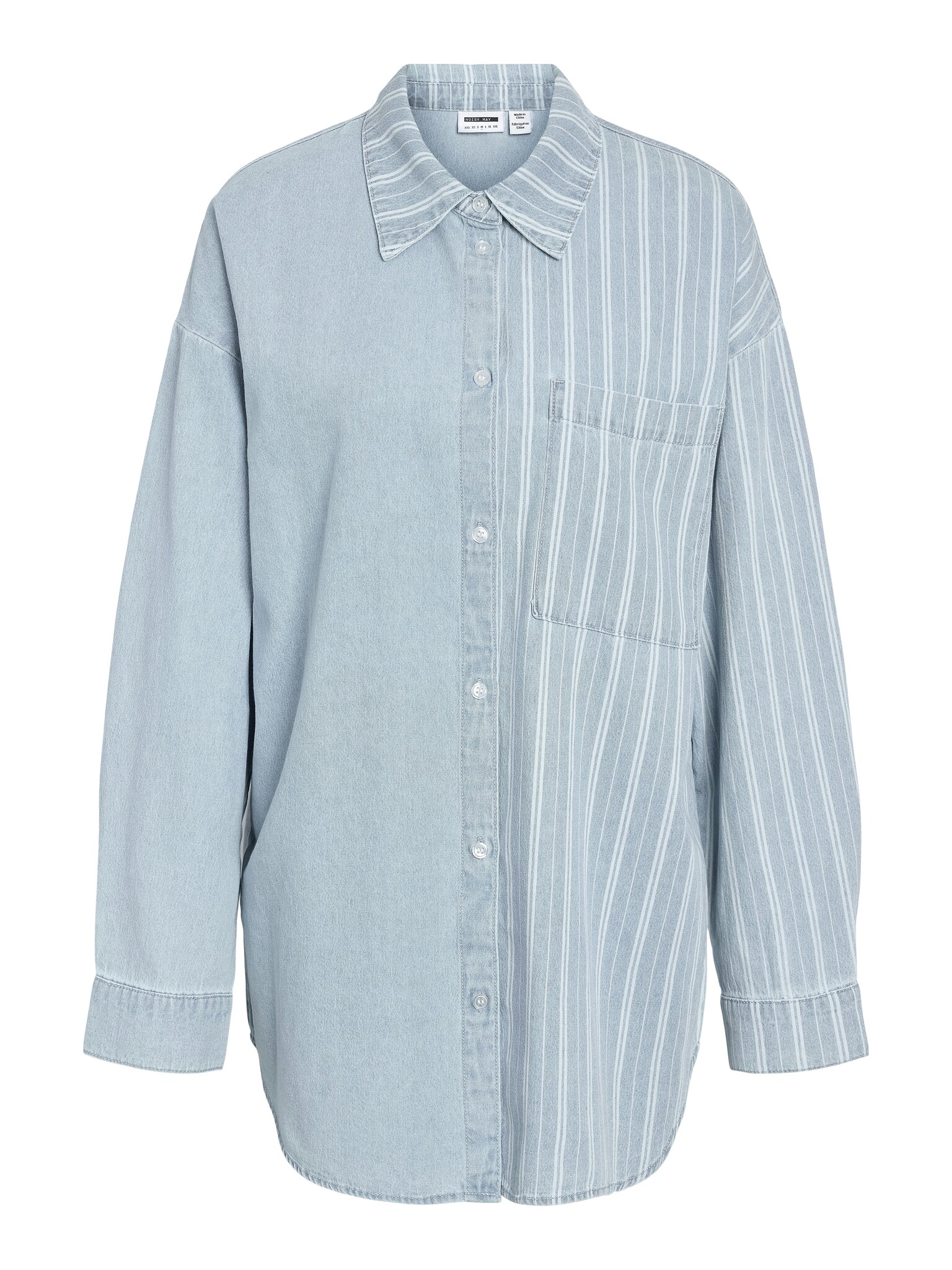 NMKATRI L/S OVERSIZED SHIRT (MEDIUM  BLUE DENIM|)