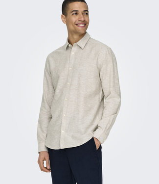 Only & Sons ONSCAIDEN LIFE IS SOLID LINEN BLEND NOOS (CHINCHILLA)