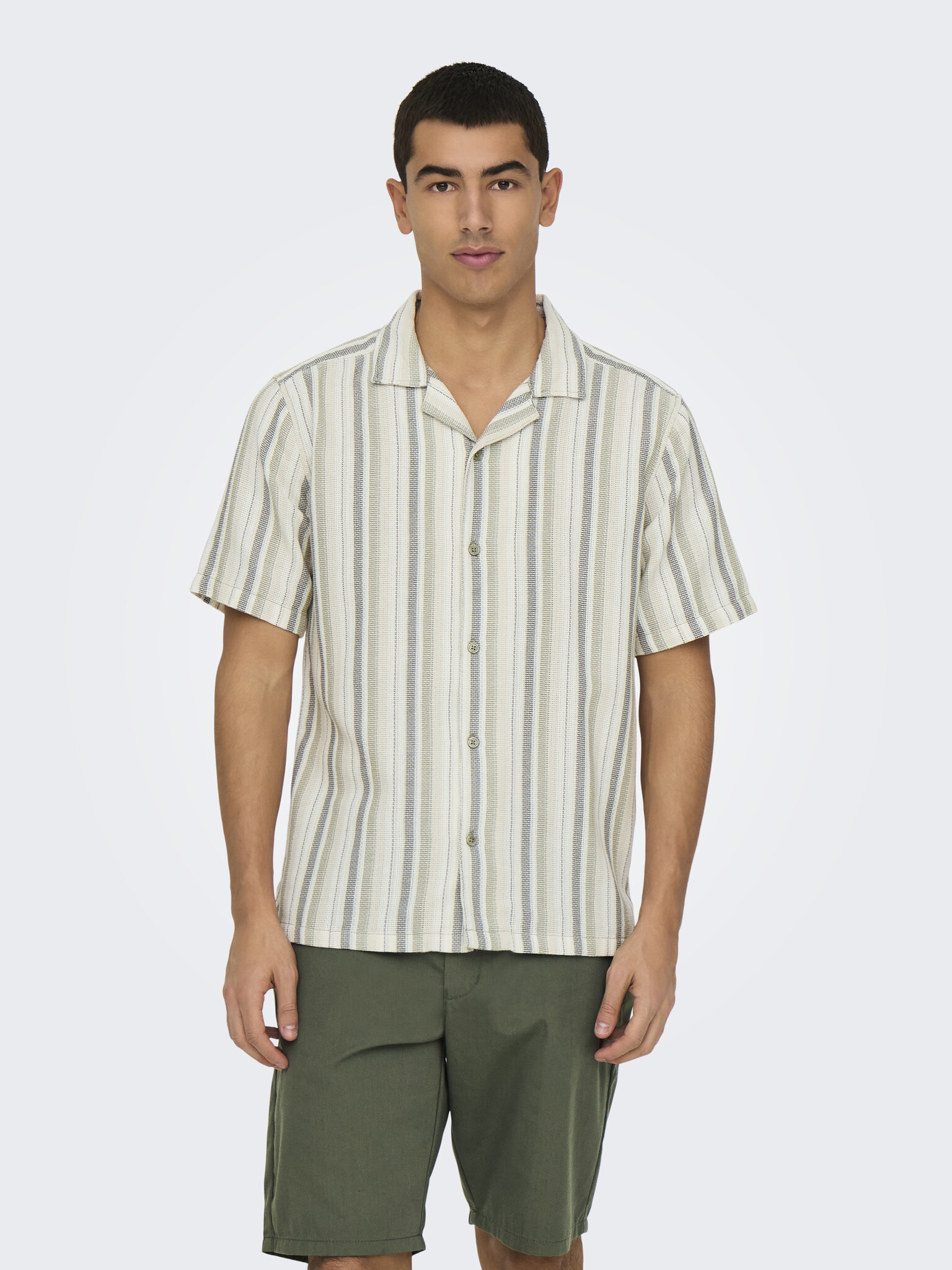 ONSTREV LIFE REG STRIPE SS SHIRT (SEAGRASS/MULTI STRIPE)