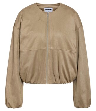 NOISY MAY NMELLIE BUBBLEHEM JACKET (CHINCHILLA)