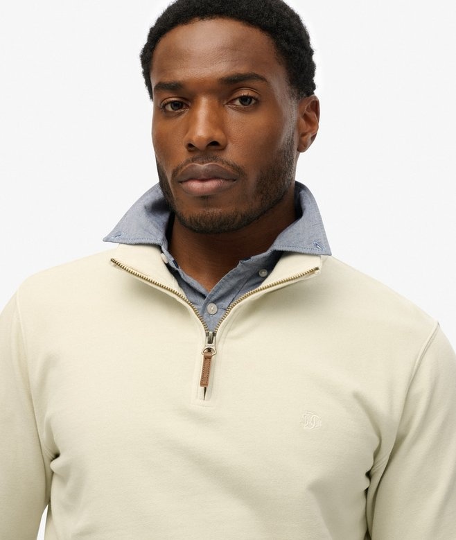 CLASSIC ESSENTIAL HALF ZIP (SILVER BIRCH)