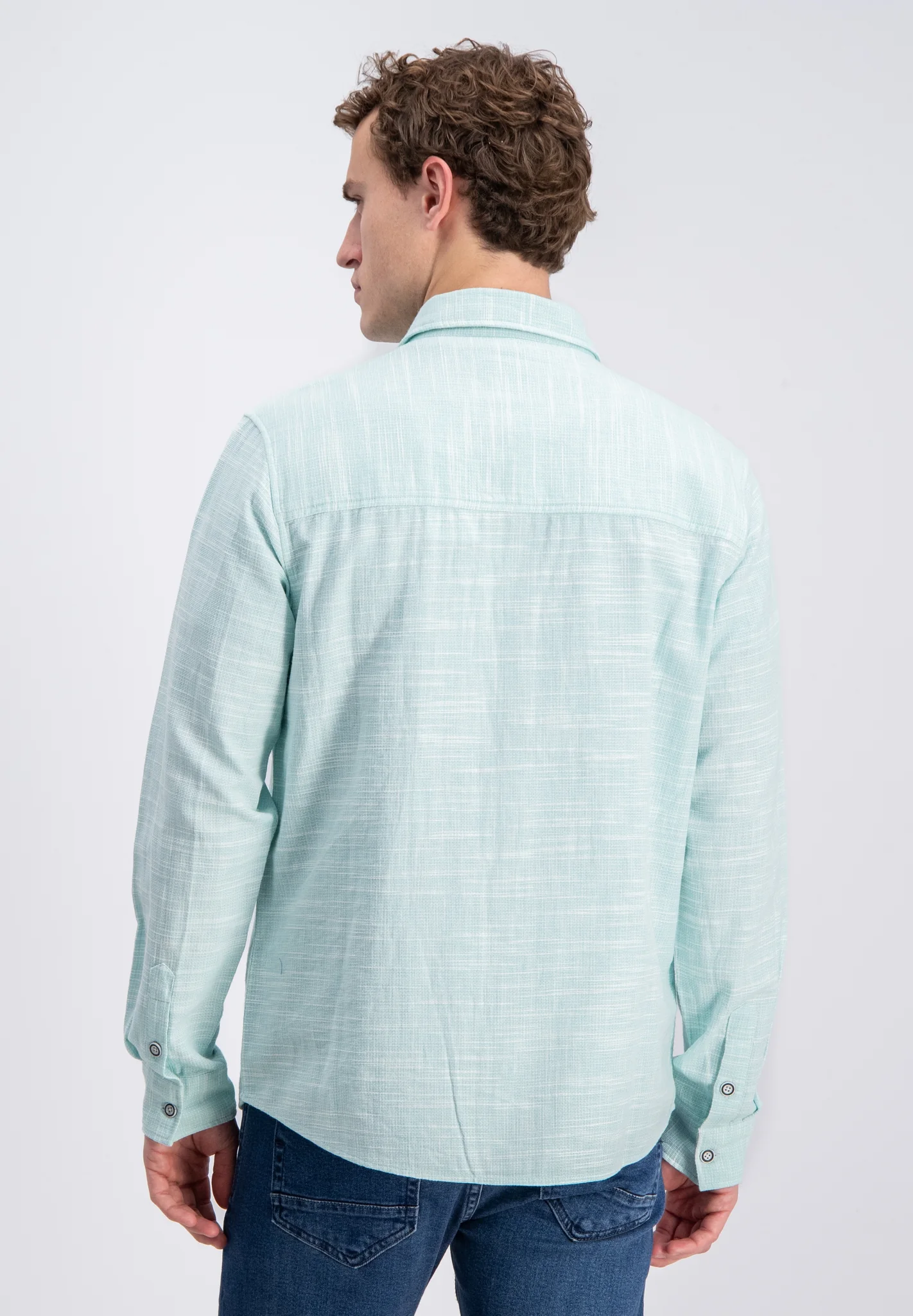 3365315 TIMOR SHIRT LONGSLEEVE SLUB WITH POCKETS  (5888 LAGOON GREEN)