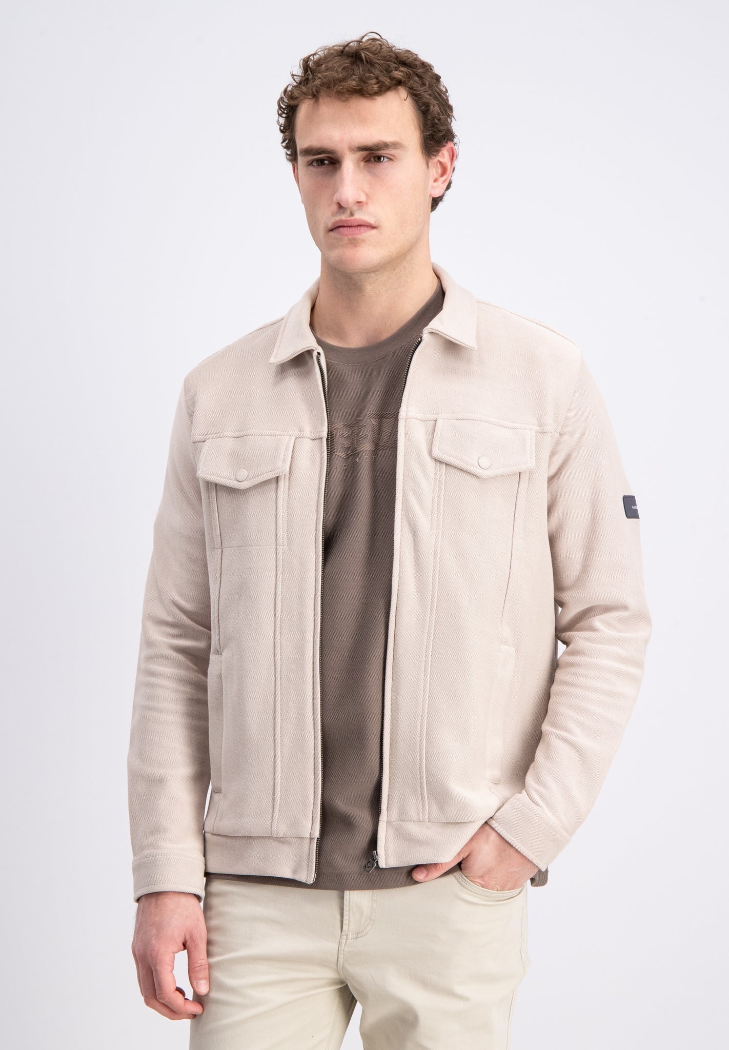 4265407 MARLI CARDIAGN DIAGONAL INTERLOCK TRUCKER (5002 IVORY BONE)