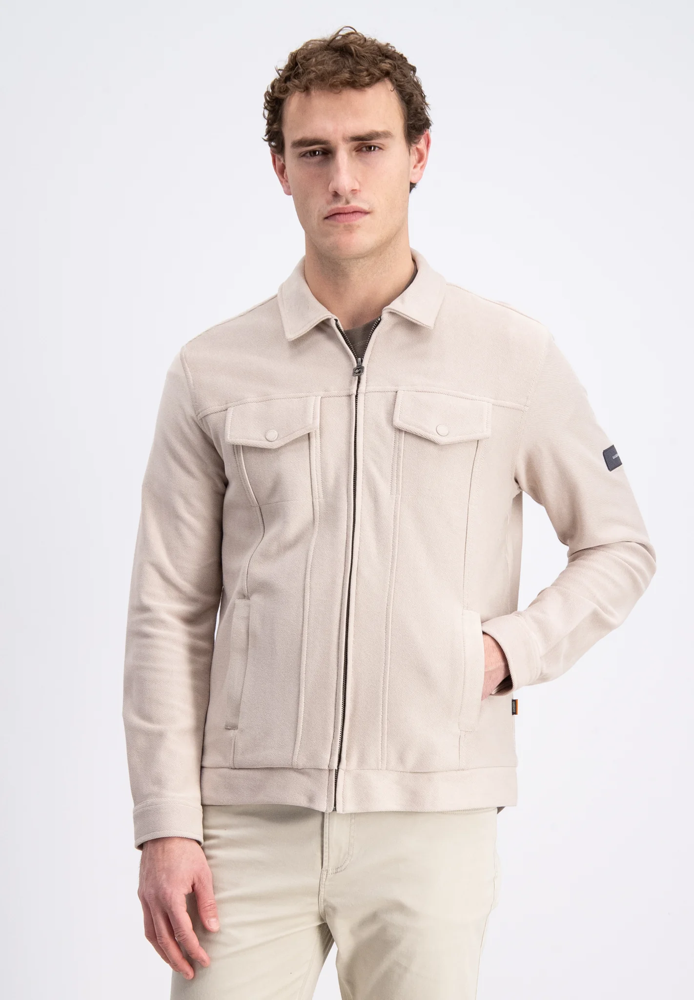 4265407 MARLI CARDIAGN DIAGONAL INTERLOCK TRUCKER (5002 IVORY BONE)