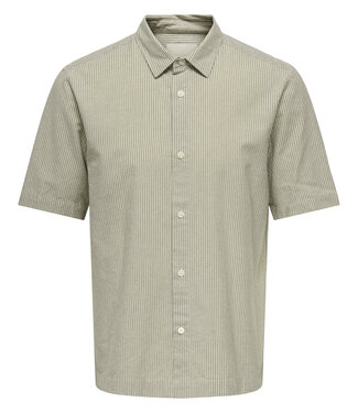 Only & Sons ONSROBINSON REG SS 032 SHIRT (OLIVE NIGHT/SILVER LIN)
