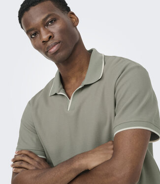 Only & Sons ONSASTON REG SS FRML RESORT POLO (LAUREL OAK/EGRET)