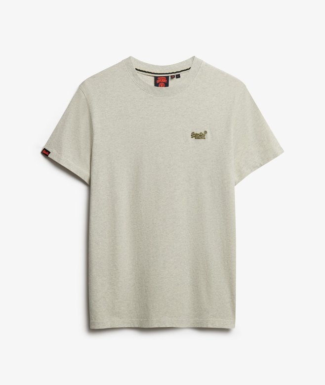 ESSENTIAL LOGO EMB TEE (STRAW GREY MARL)