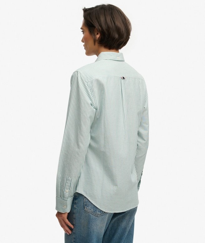 SLIM OXFORD BD L/S SHIRT (PEPPERMINT CHALK)