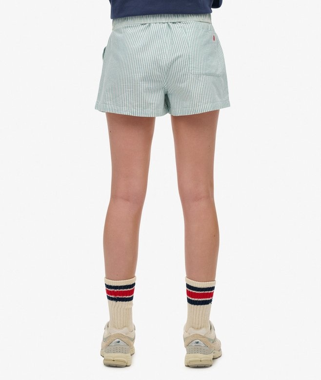 COTTON STRIPES ELASTIC SHORT (PEPPERMINT CHALK)