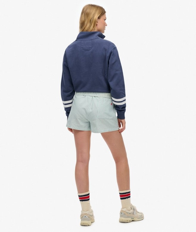 COTTON STRIPES ELASTIC SHORT (PEPPERMINT CHALK)