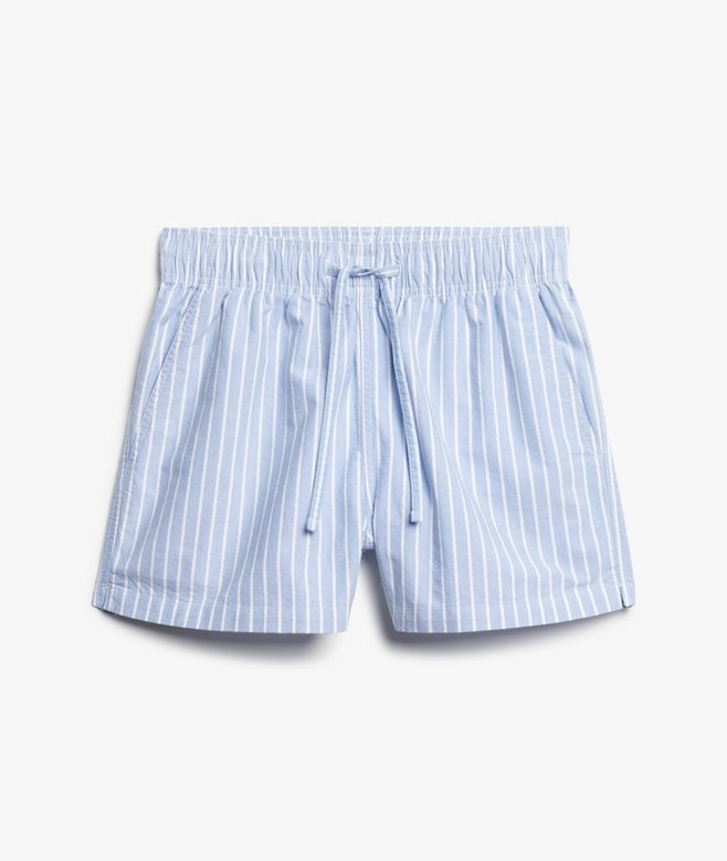 COTTON STRIPES ELASTIC SHORT (BROKER BLUE)