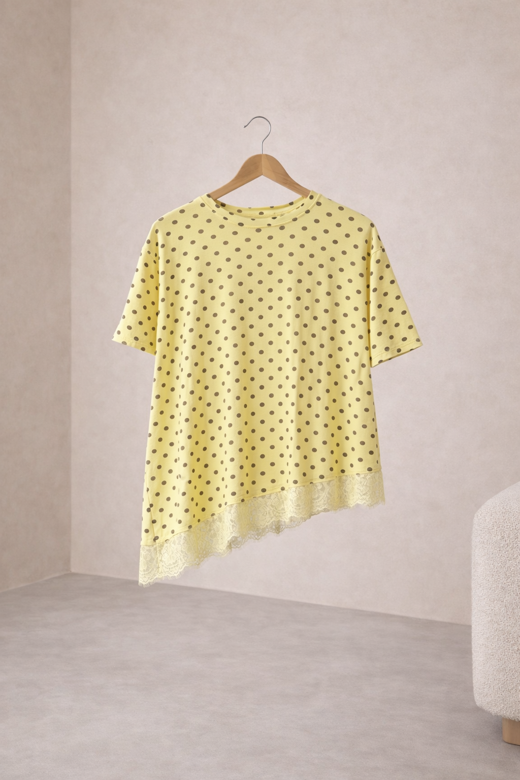 GIORGIA Polkadots Kant T-shirt (Yellow)