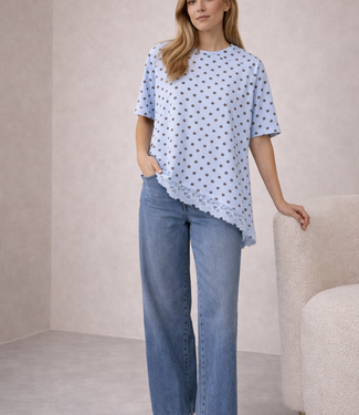 GIORGIA Polkadots Kant T-shirt (Blue)