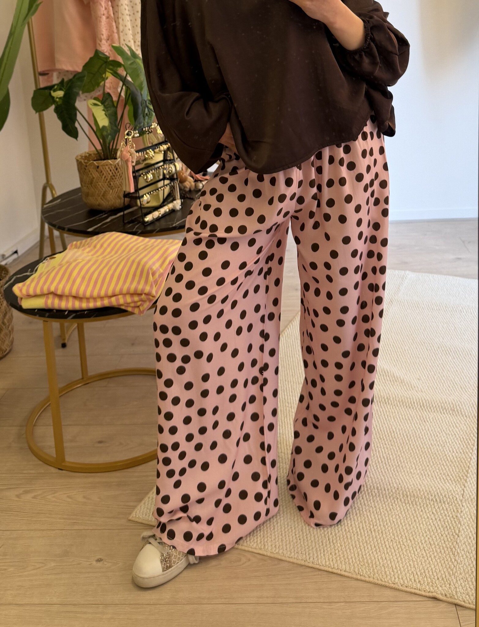 JUUL Polkadots Broek (Brown/Pink)