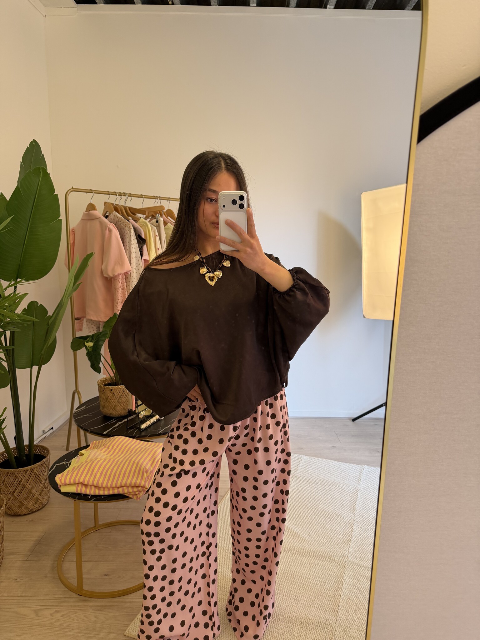 JUUL Polkadots Broek (Brown/Pink)