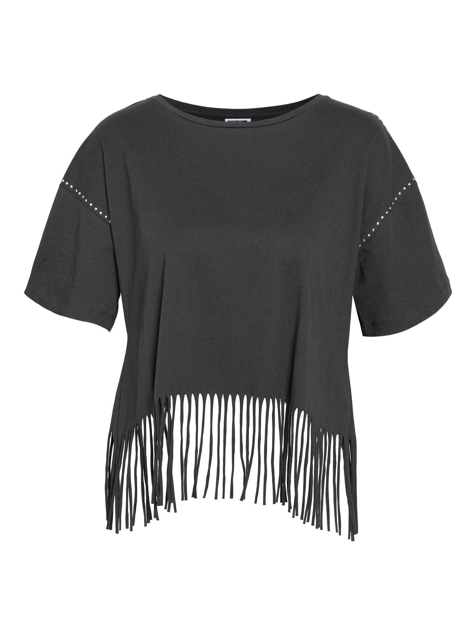 NMGABY S/S FRILL T-SHIRT (OBSIDAN/STONES