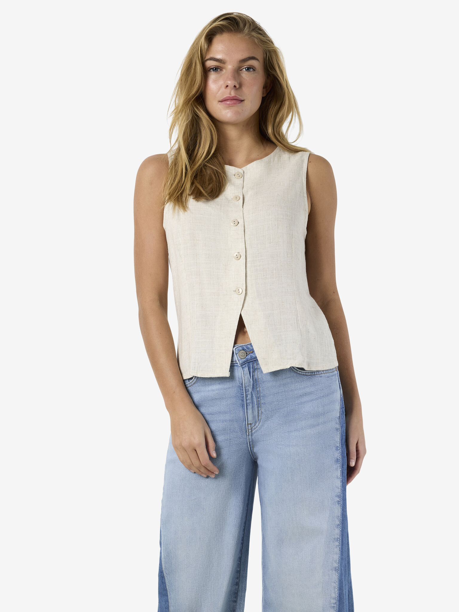 NMLEILANI WAISTCOAT WVN (Natural)