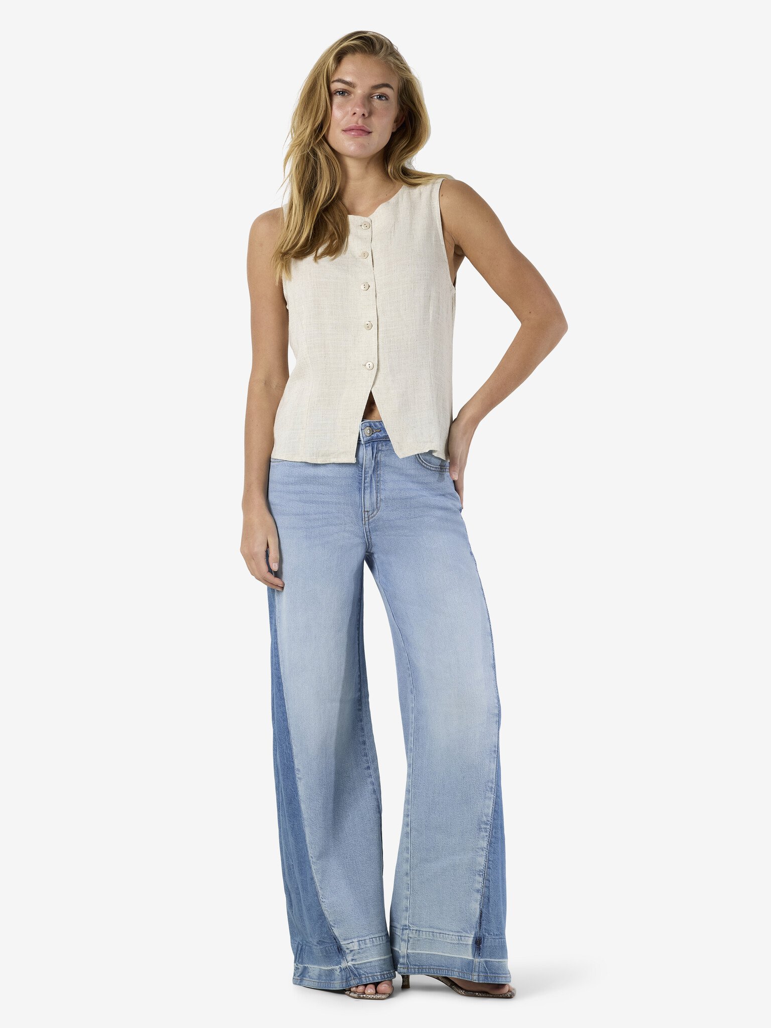 NMLEILANI WAISTCOAT WVN (Natural)