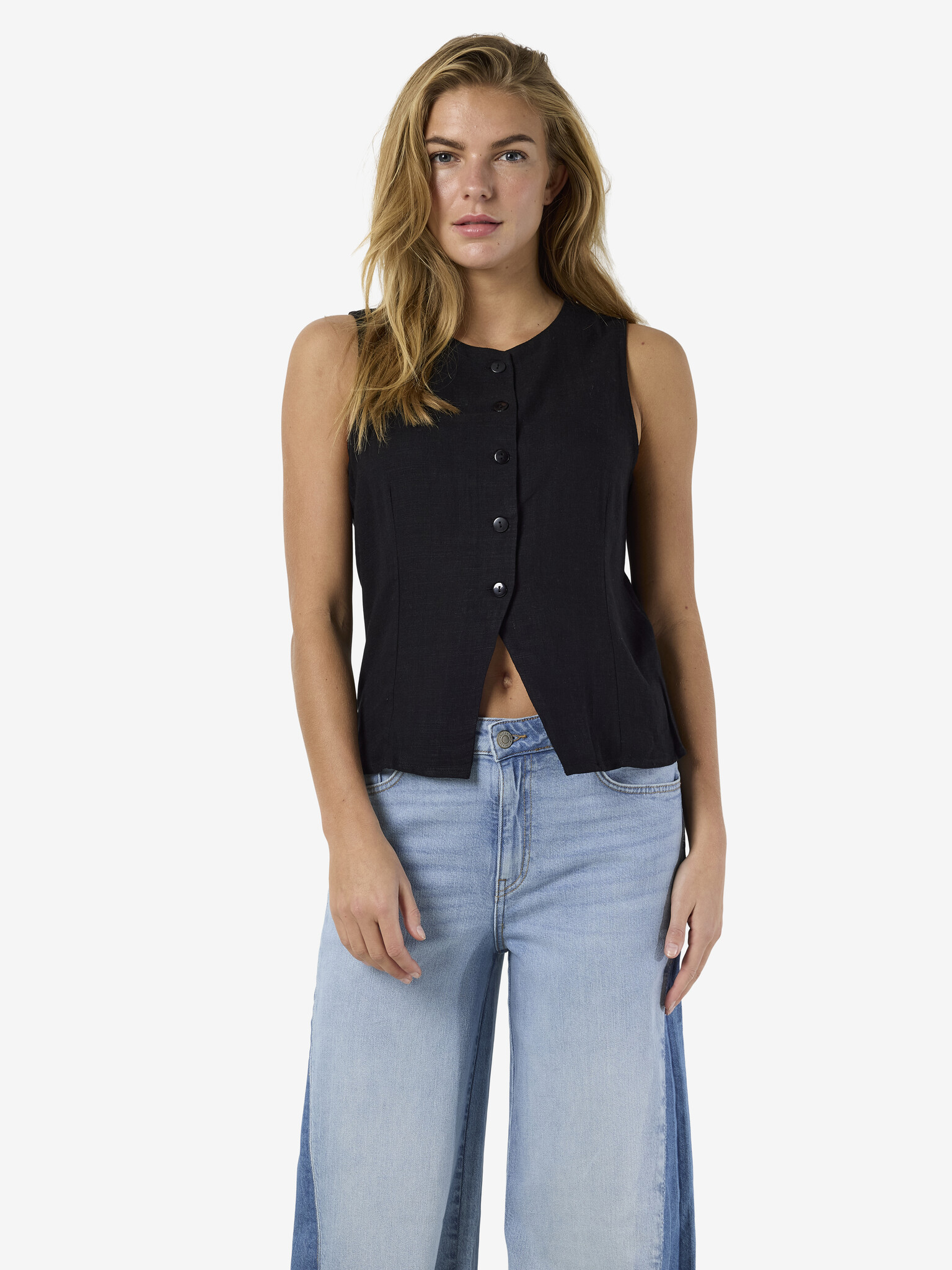 NMLEILANI WAISTCOAT WVN (Black)