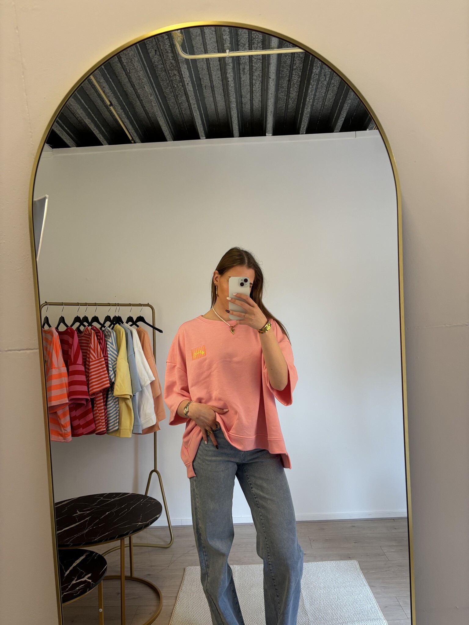 MALIBU Patches SS Sweater (Pink)