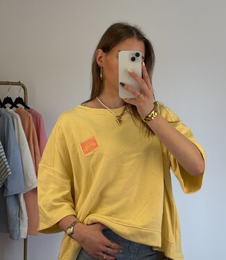 MALIBU Patches SS Sweater (Yellow)