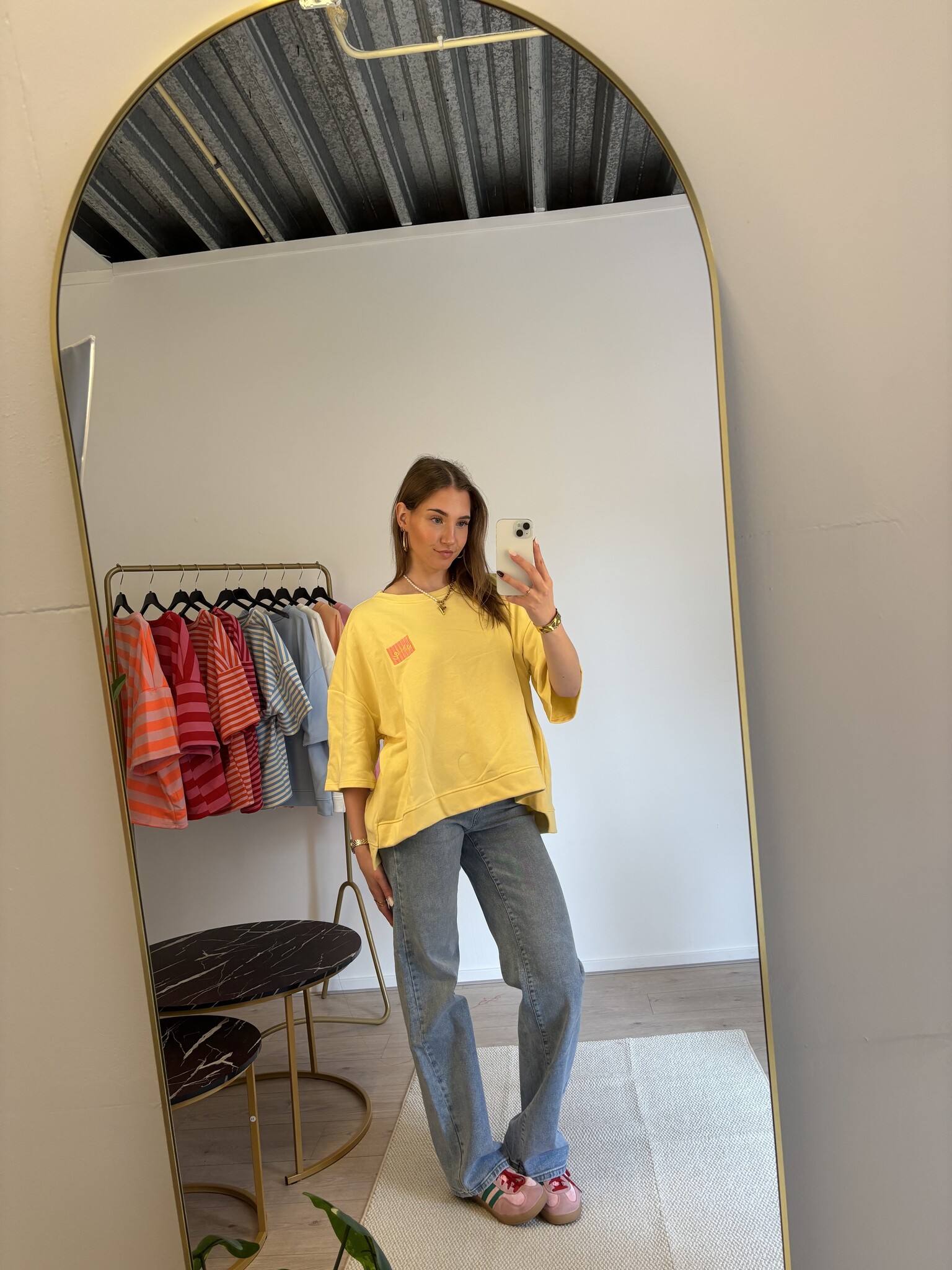 MALIBU Patches SS Sweater (Yellow)