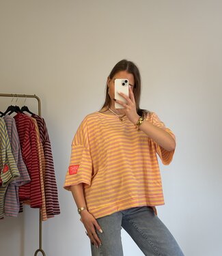 SOHO NYC Patches T-shirt (Pink/Yellow)