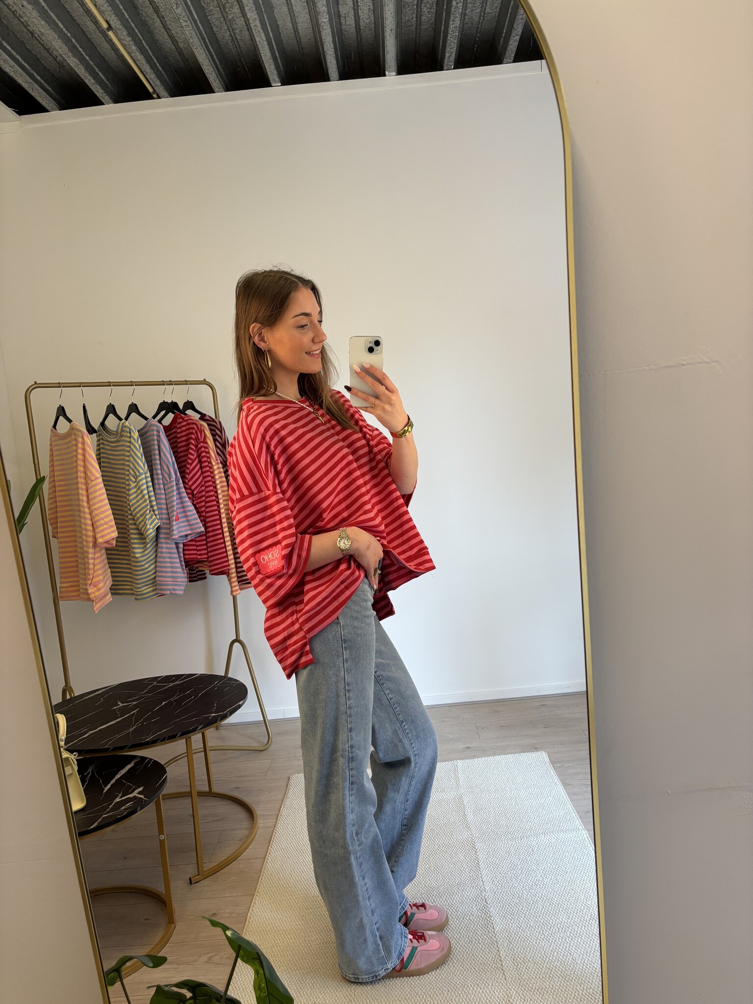 SOHO NYC Patches T-shirt (Pink/Red)