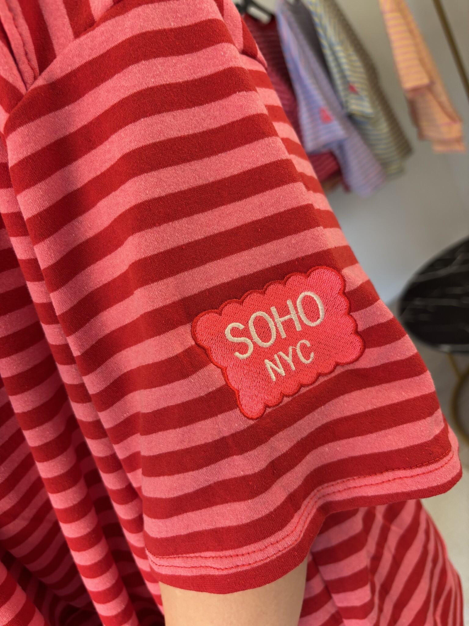 SOHO NYC Patches T-shirt (Pink/Red)