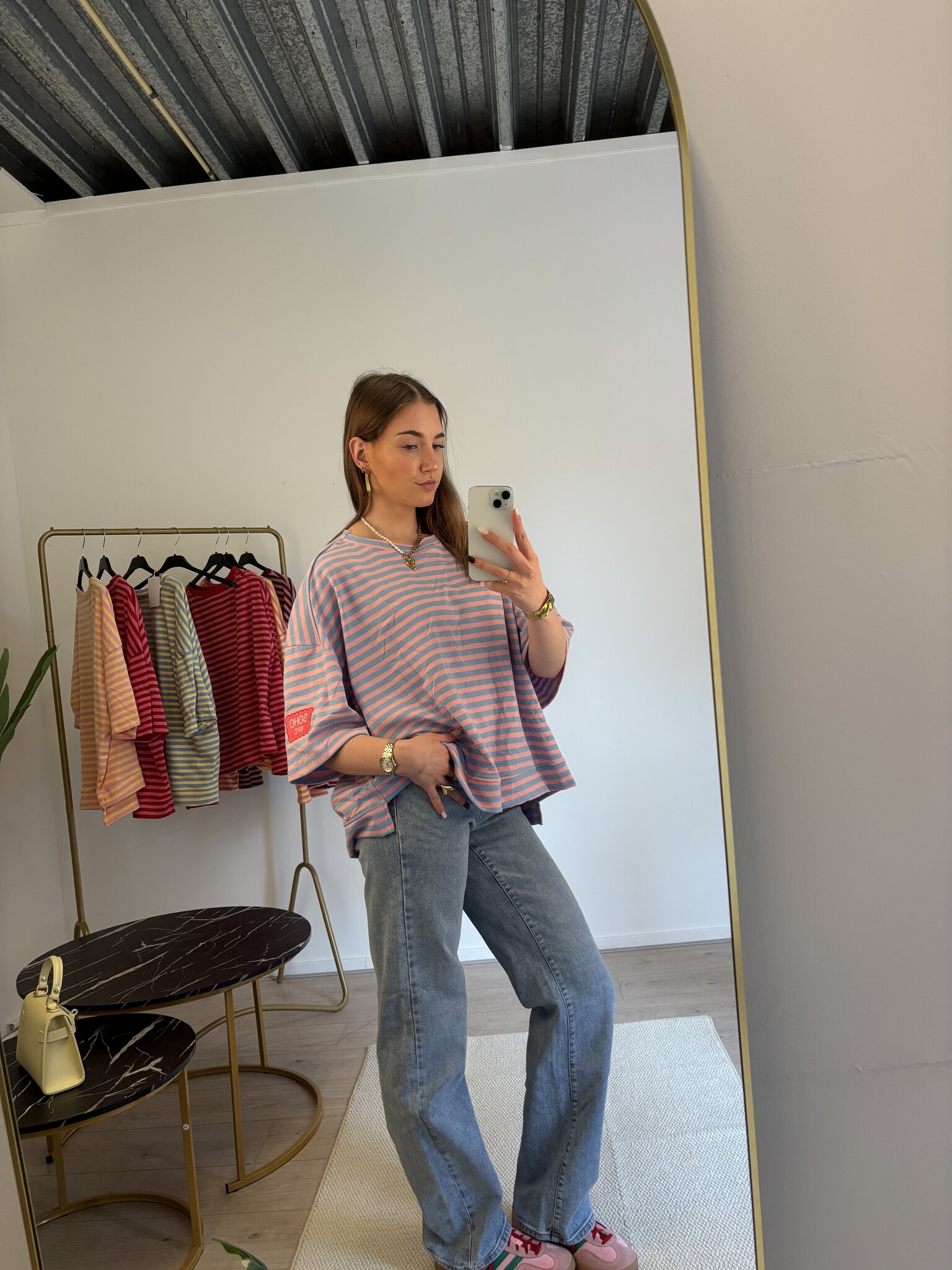 SOHO NYC Patches T-shirt (Pink/Blue)