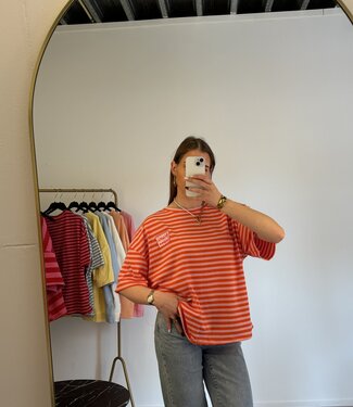 BISOUS MAGIQUE Stripes Tshirt (Pink/Orange)