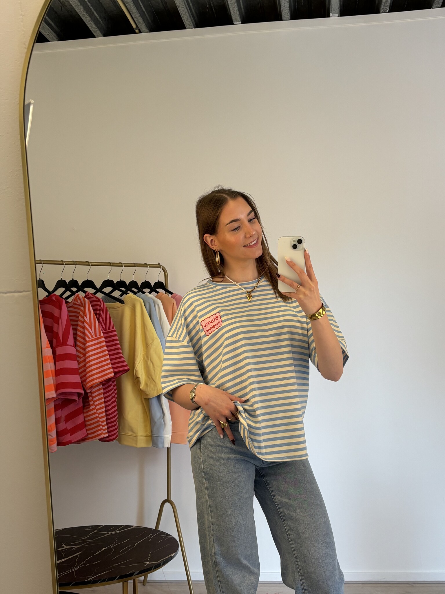 BISOUS MAGIQUE Stripes Tshirt (Blue/White)