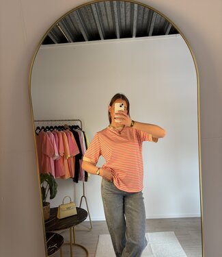 ESMEE Stripes T-shirt (Cream/Neon Pink)