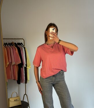 ESMEE Stripes T-shirt (Hot Pink/Neon Pink)