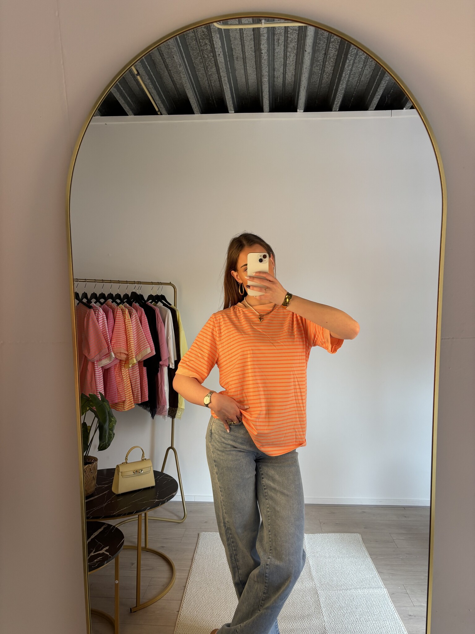 ESMEE Stripes T-shirt (Orange/Neon Orange)