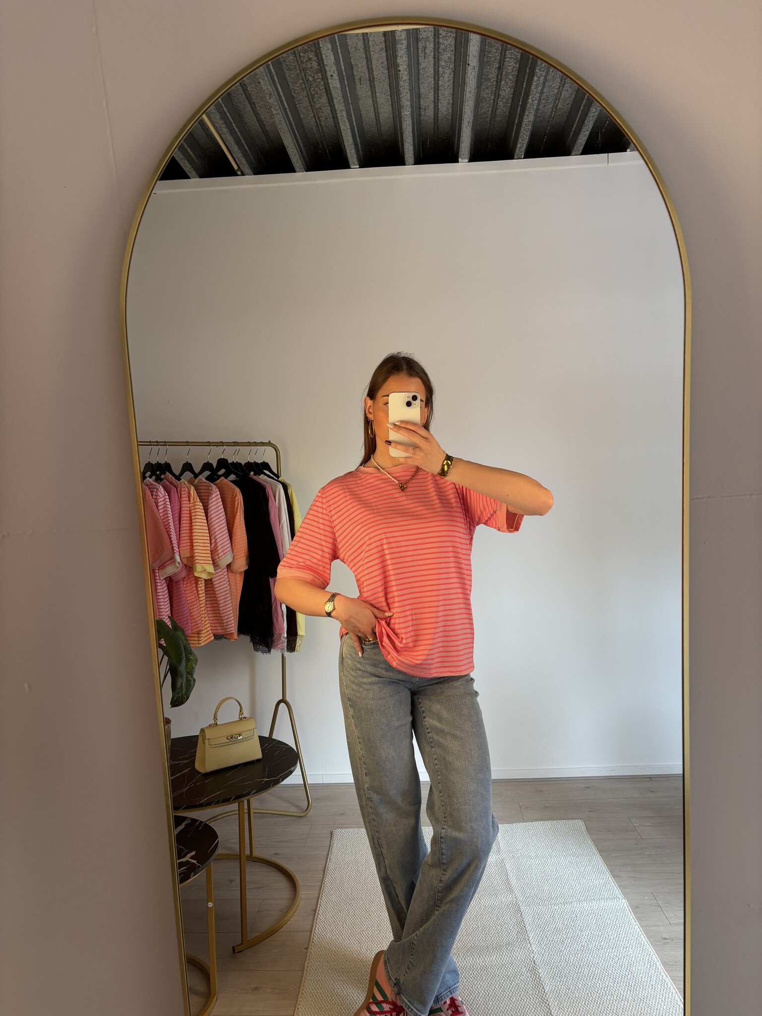 ESMEE Stripes T-shirt (Pink/Neon Pink)