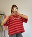 BISOUS Stripes SS T-shirt (Pink/Red)