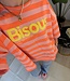 BISOUS Stripes SS T-shirt (Pink/Neon Orange)