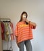BISOUS Stripes SS T-shirt (Pink/Neon Orange)