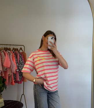 SOLEIL Stripes (Neon Pink/White)