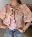 LOLA Floral Tie Front Top (Pink)