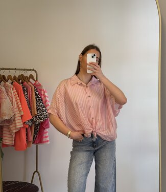 PAULINE Knot Front Shirt (Pink)