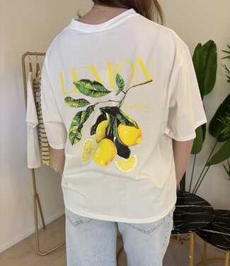 LEMON T-shirt Hanger (White/Peach)
