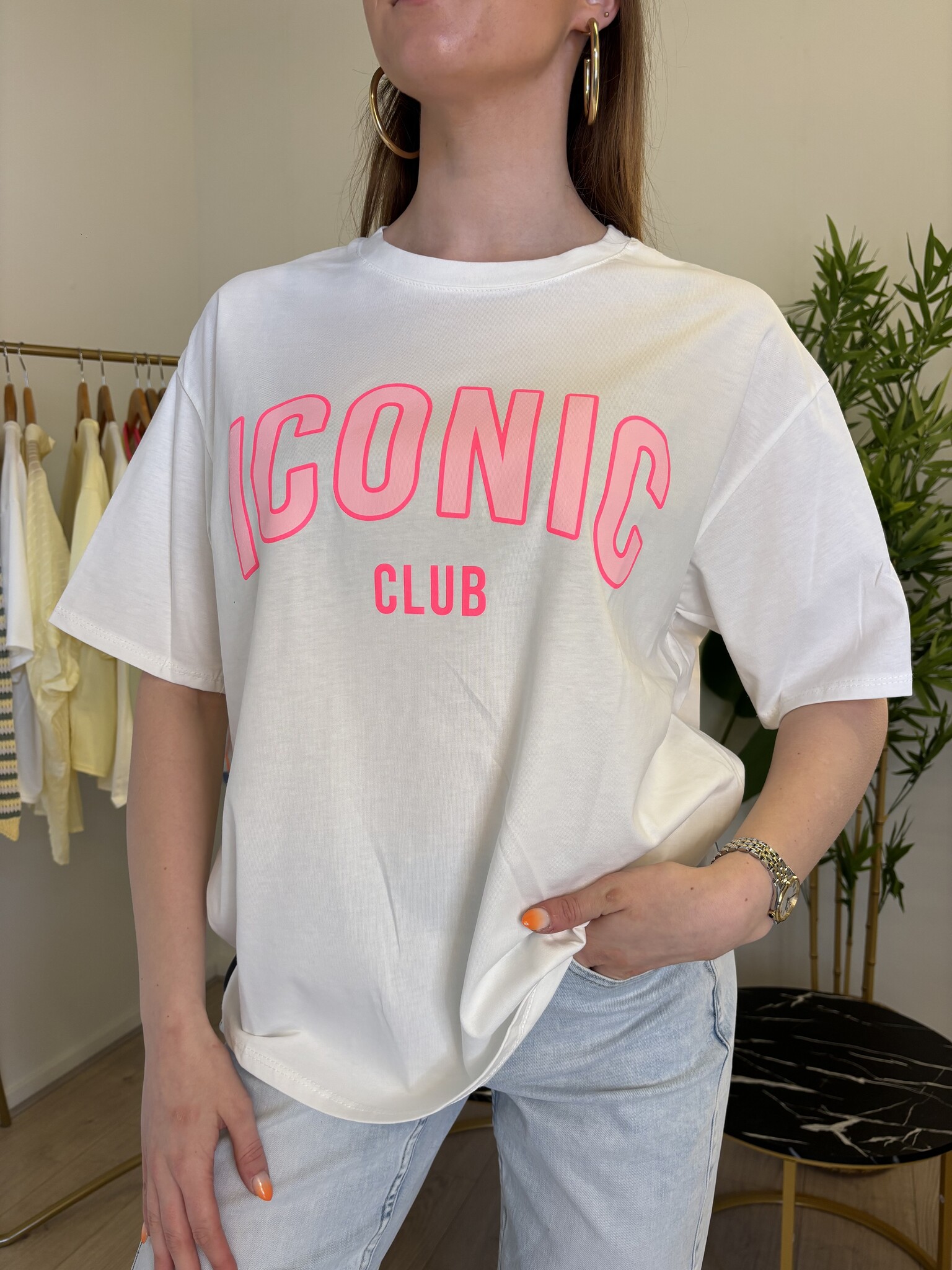 ICONIC T-Shirt (White/Pink)