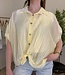 PAULINE Knot Front Shirt (Yellow)