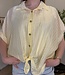 PAULINE Knot Front Shirt (Yellow)