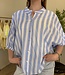 JUSTINE Stripes Blouse (Blue/White)