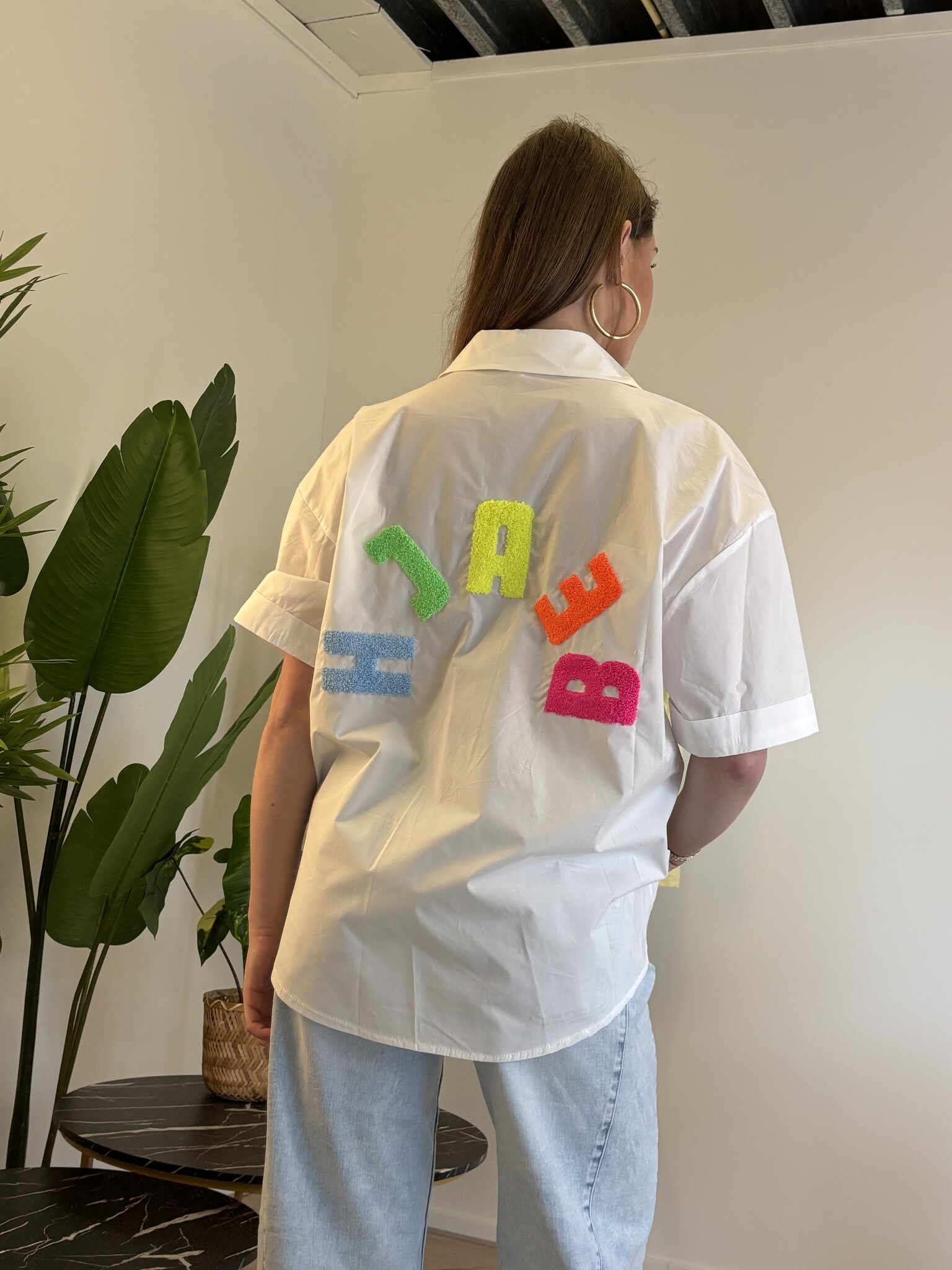 BEACH Multicolor Shirt (White)