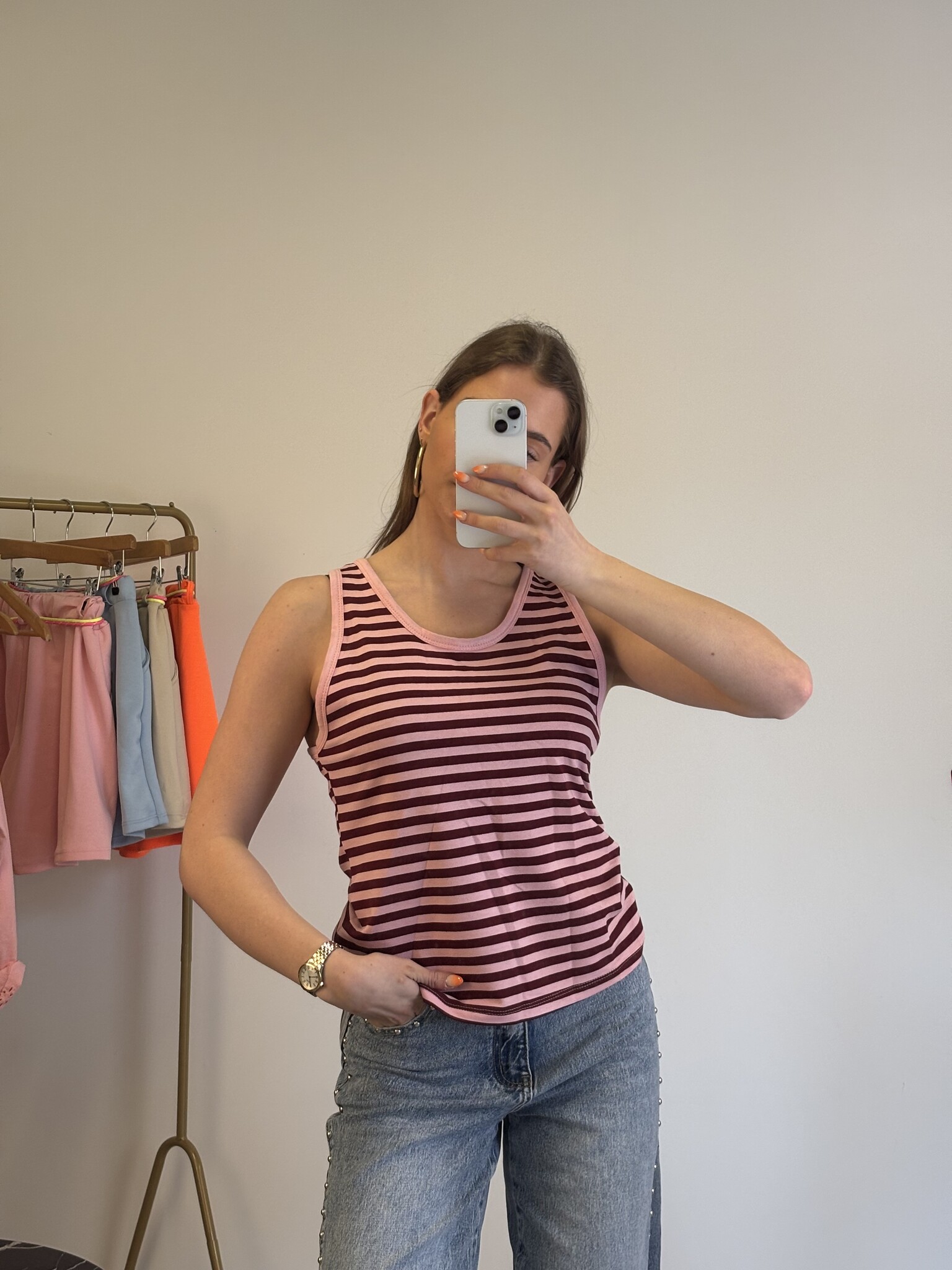 BILLY Stripes Hemd (Pink/Bordeau)