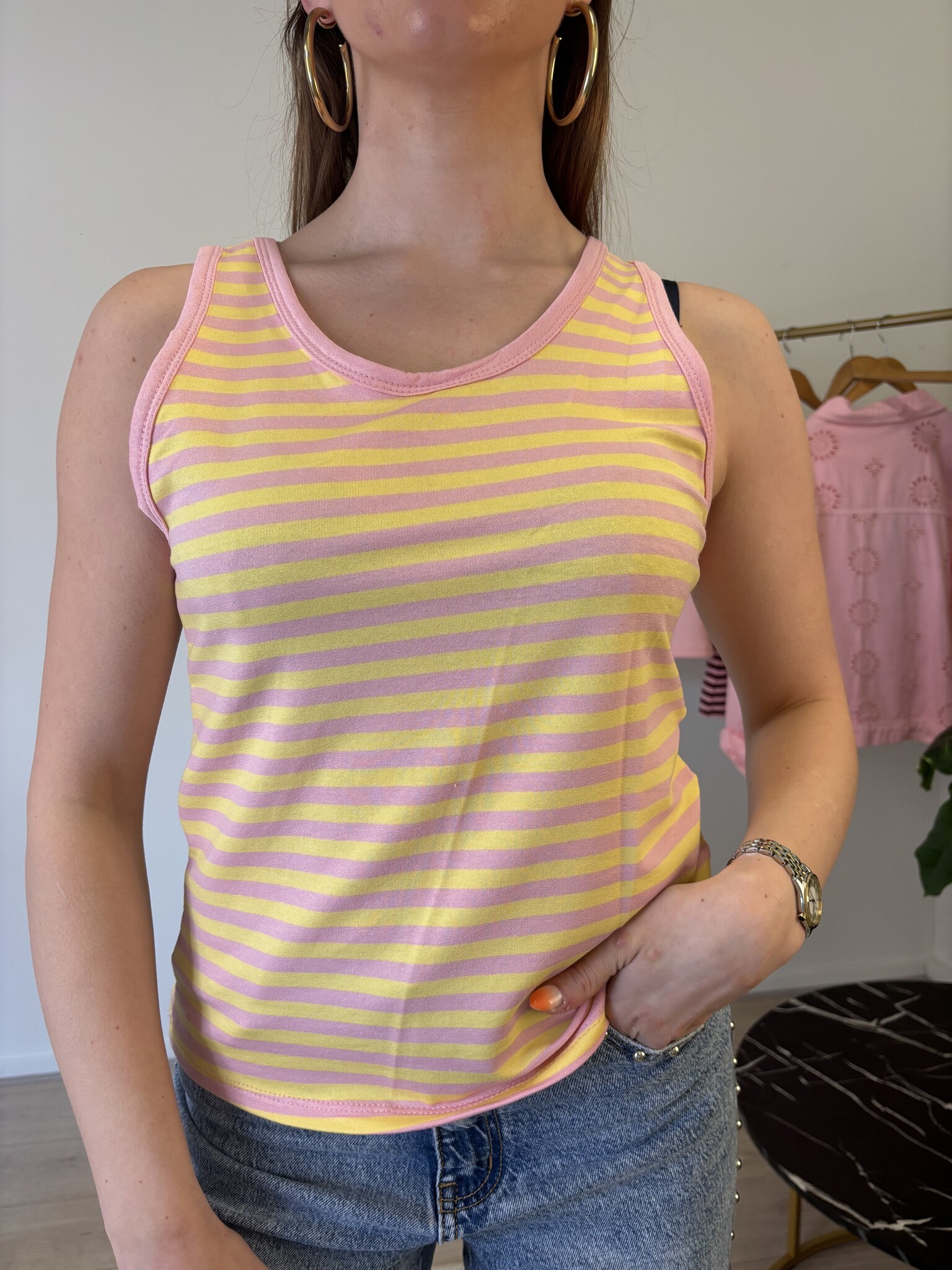 BILLY Stripes Hemd (Pink/Yellow)